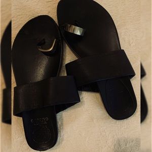Vince Camuto Black and Gold sandals
